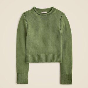 J. Crew Heritage cotton Rollneck sweater - Midnight Moss Green